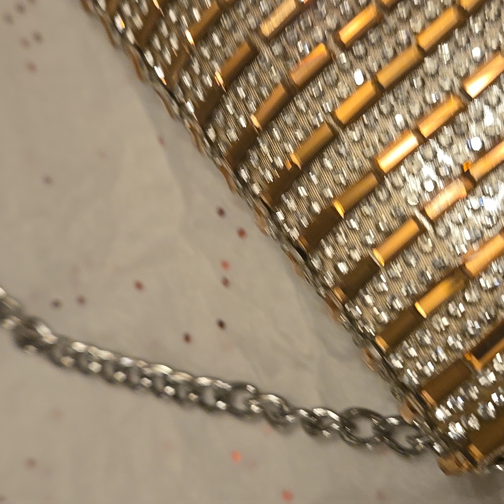 Nina Rose Gold And Silver Elegant Clutch - Picture 11 of 17